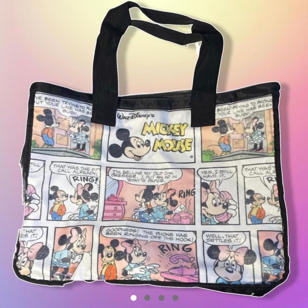 Disney Store 2021 Mickey and Minnie Comic Strip Tote Bag